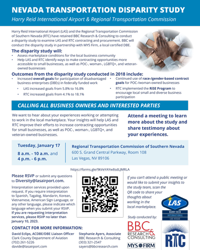 Disparity Study Flyer