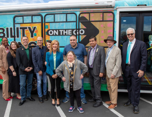 RTC Launches Mobility Training Center on the GO, Unveils Bus Wrap Designed by Opportunity Village Artist