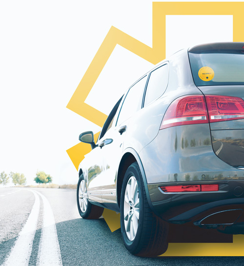 yellowDOTcar Yellow Dot Car sticker