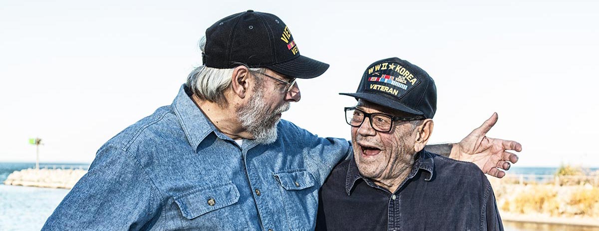 Military Veterans Laughling