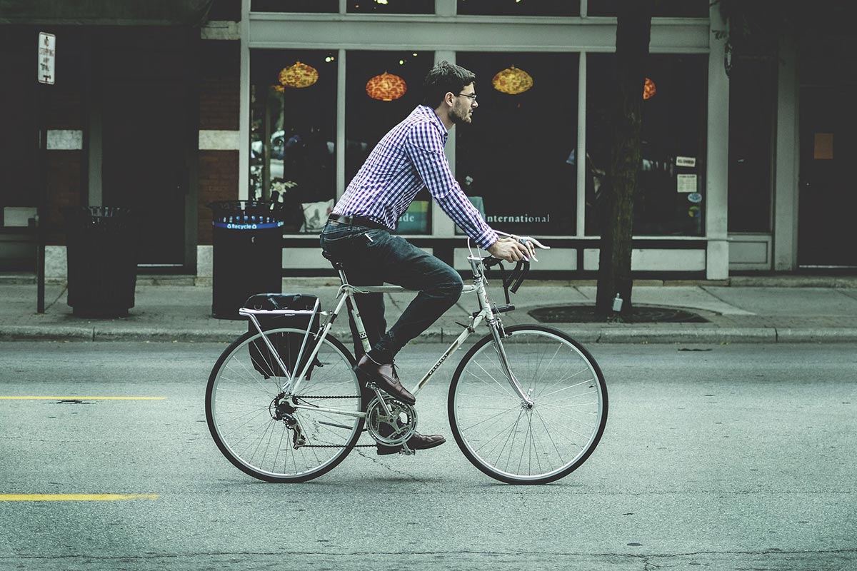 Man Riding Bicycle