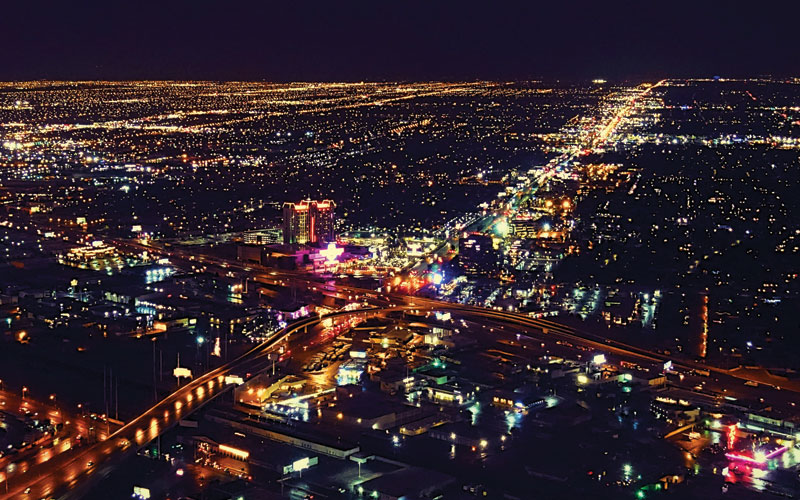ResidentialRoutes_800x500 Aerial View of Las Vegas at Night